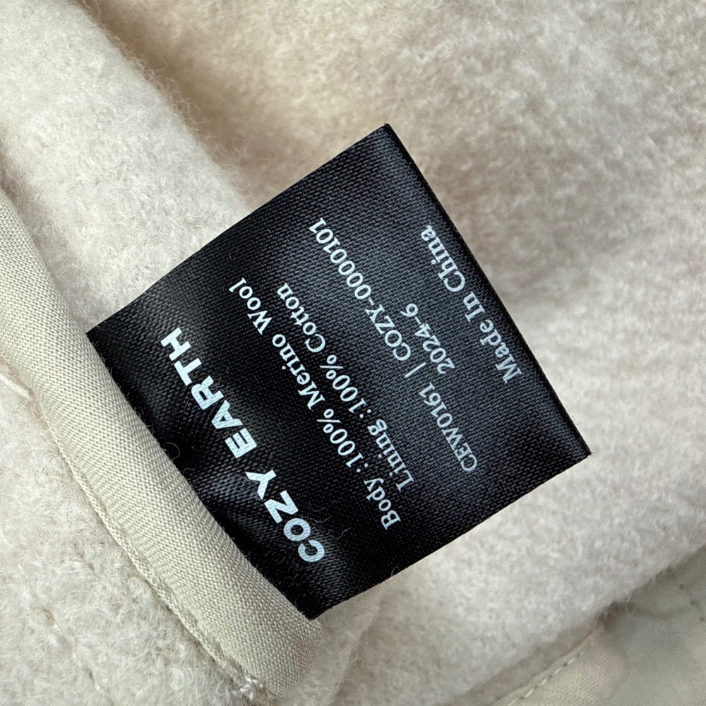 Cozy Earth Women Size XXL Bouclé Shacket Alabaster Merino Wool Jacket NWT - Picture 8 of 11